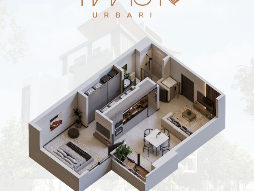 DEPARTAMENTO 1 DORMITORIO en PRE-VENTA de 51.80 mts2 - Cond. TWIST 2