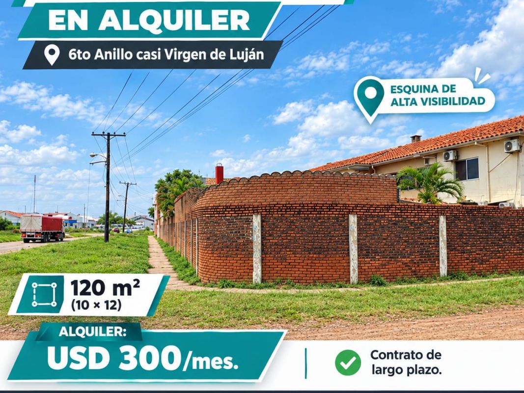 LOCAL COMERCIAL EN ALQUILER, 6to Anillo casi Virgen de Luján