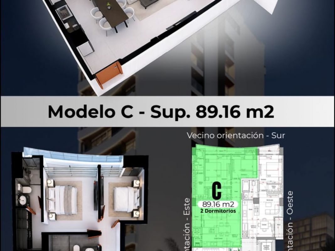 DEPARTAMENTO DE 2 DORMITORIO EN PRE-VENTA - Condominio Arista