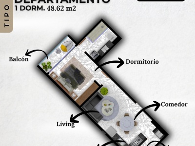 PROYECTO EXCLUSIVO "RAINSBURY I", DEPARTAMENTOS DE 1 DORMITORIO, ZONA NORTE