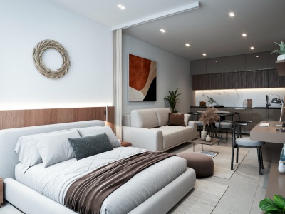 Departamento 2 Dormitorios 3 Baños fachada pre-venta-edificio Twis2 Urbari