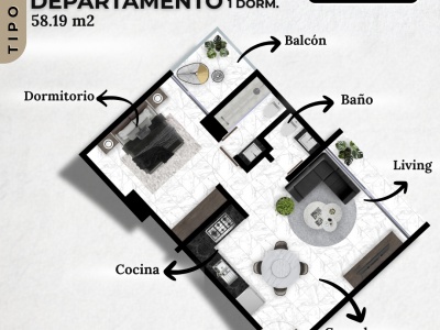 PROYECTO EXCLUSIVO "RAINSBURY I", DEPARTAMENTOS DE 1 DORMITORIO, ZONA NORTE