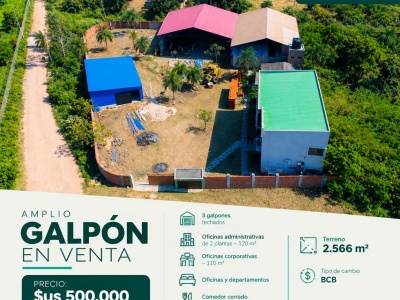 GALPON EN VENTA SOBRE LA AV. G77
