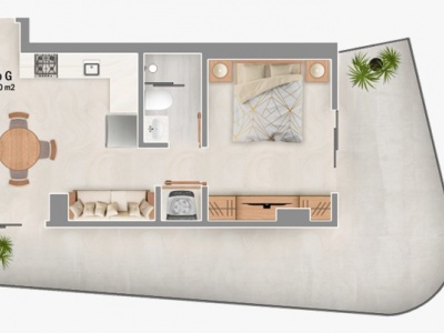 DEPARTAMENTO 1 DORMITORIO UPTOWN DREI