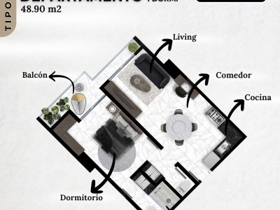 PROYECTO EXCLUSIVO "RAINSBURY I", DEPARTAMENTOS DE 1 DORMITORIO, ZONA NORTE