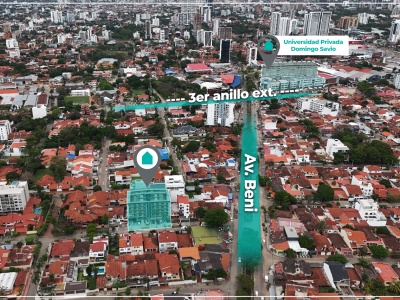 Monoambiente edificio Stratto Vind (zona Av Beni entre 3er y 4to anillo)