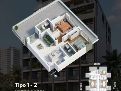 Departamentos de 2 Dormitorios en Preventa Condominio Soma