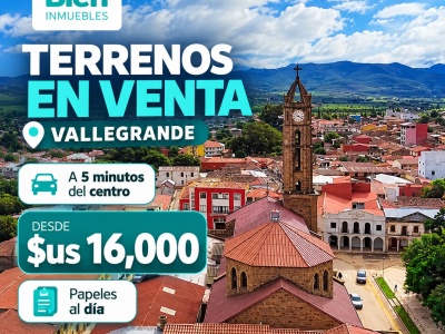 TERRENO EN VENTA DE OCASION EN VALLEGRANDE