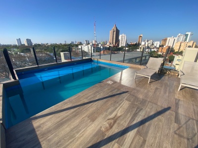 Departamento monoambiente, amoblado Edificio AGUAZU II Piso 1, Av. Busch